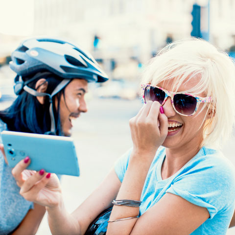 People sharing videos through apps